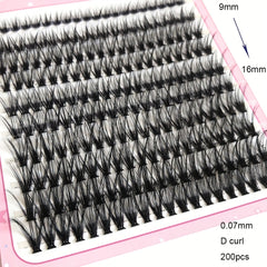 200 Clusters 30D Eyelashes Ext Natural Soft Faux Mink Hair Self grafting F