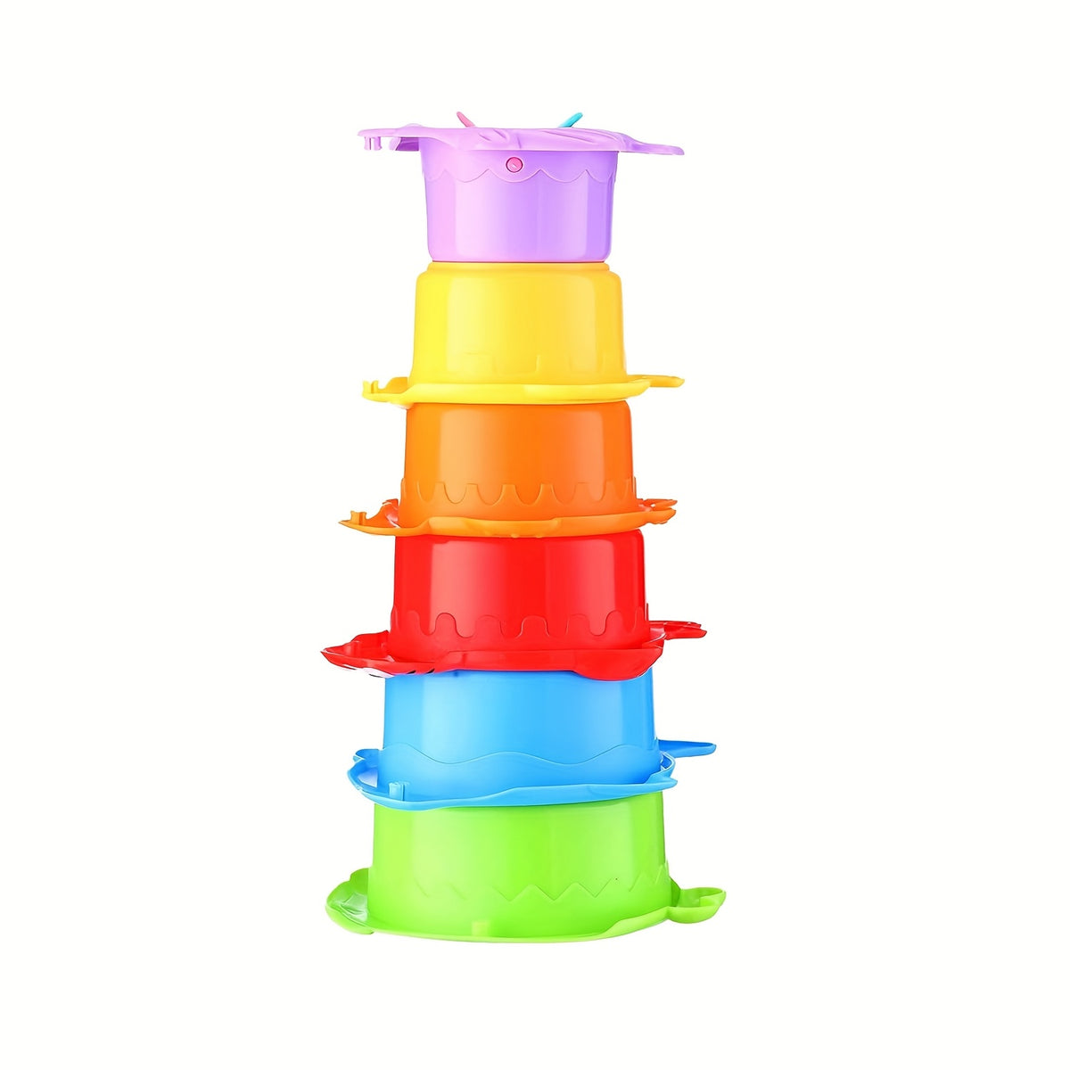 6pcs Water Bath Stacking Toys Set for Parent Child Early Education