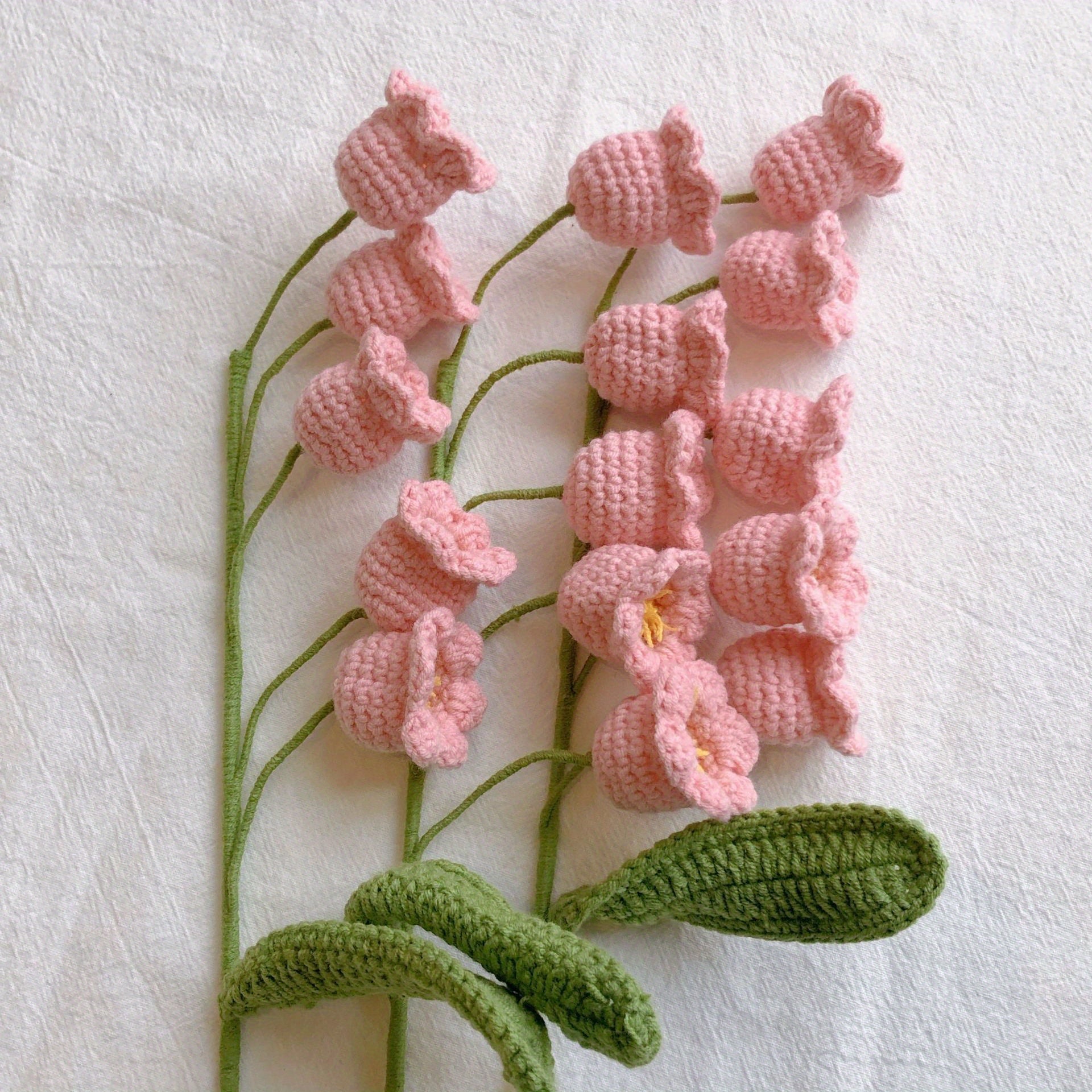 Mother's Gift Bell Orchid Bouquet Woolen Crochet Flower Material