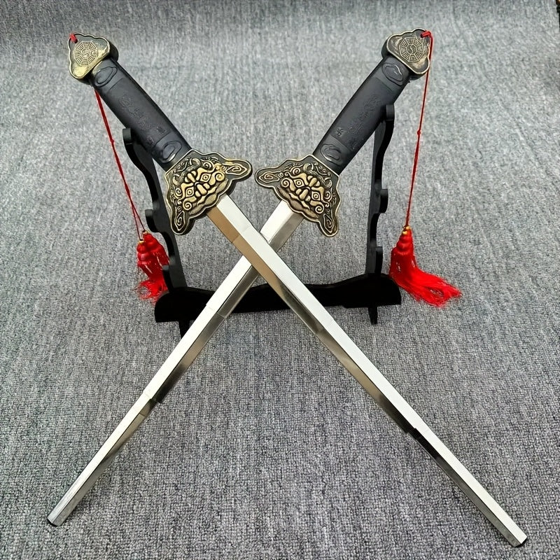 Stainless Steel Folding Sword with Blade Pattern