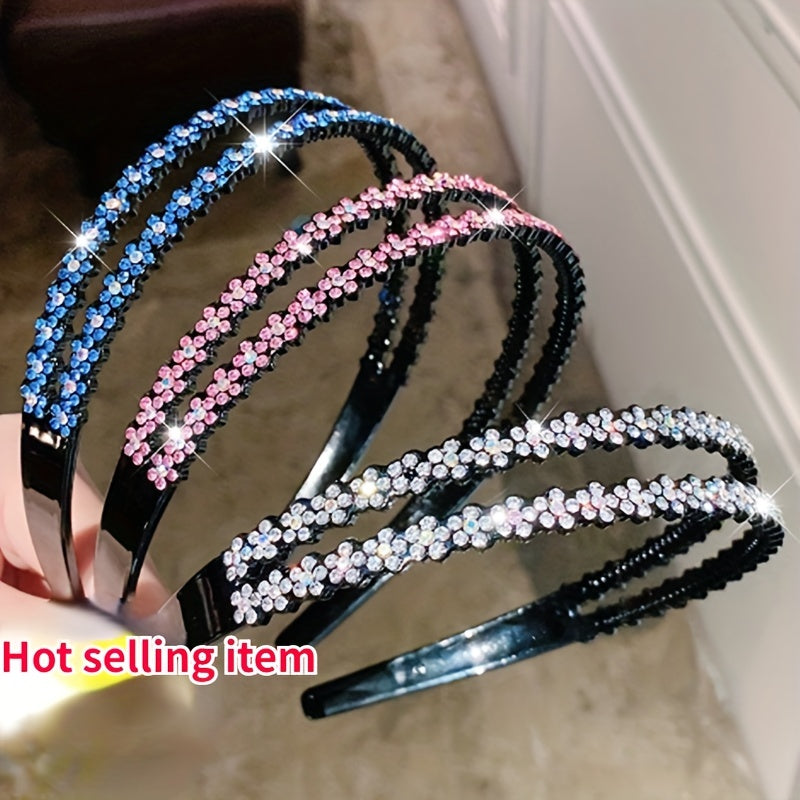 Double Row Plum Blossom Hair Hoop Anti Slip