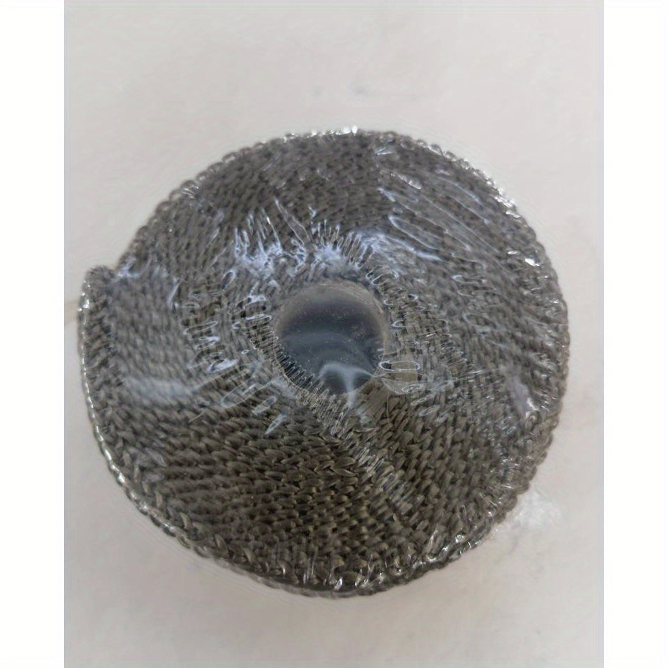 2 X 197'' Titanium Exhaust Heat Wrap Roll Shield Motorcycle with Fiberglass Tape