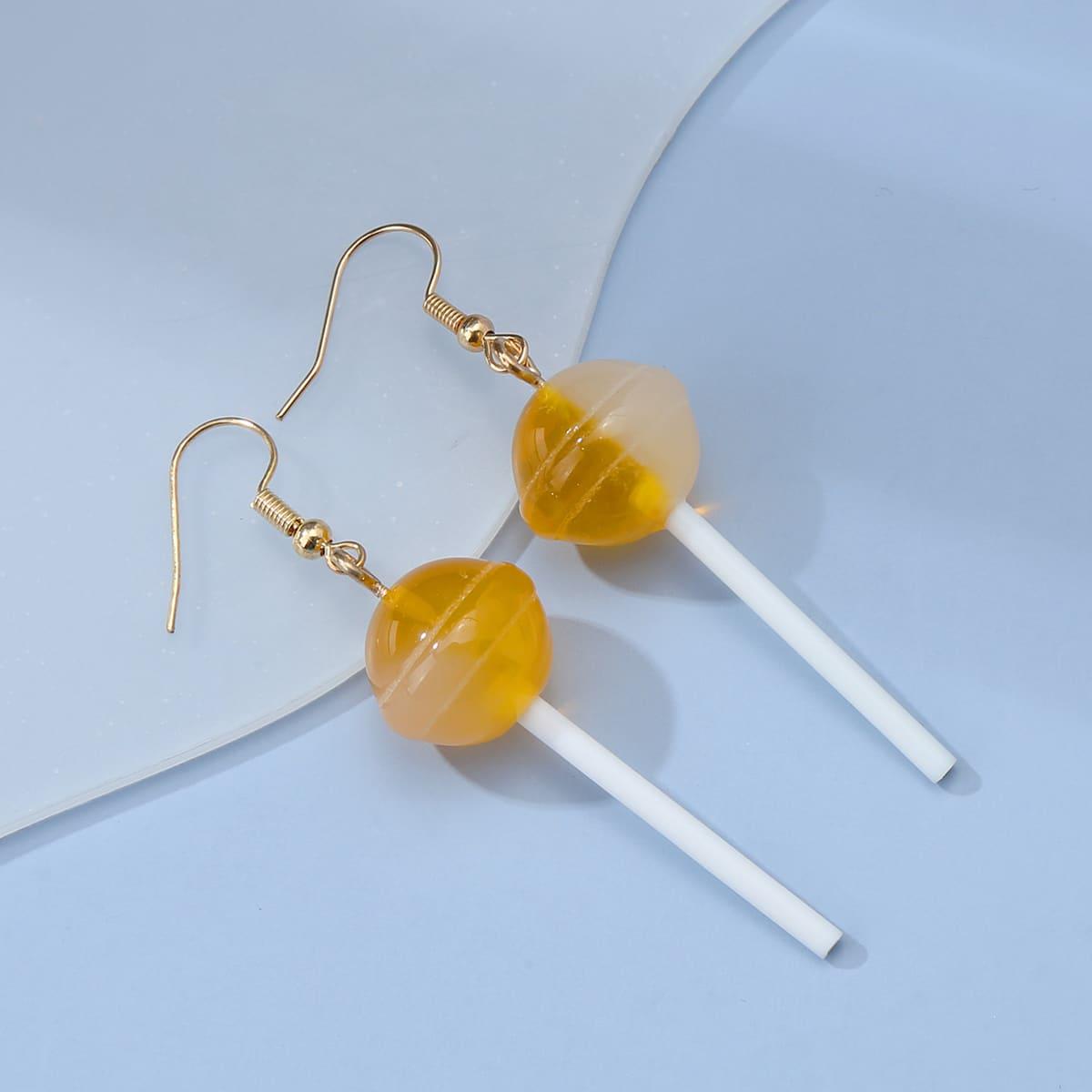 Funny Lollipop Drop Earrings Resin Ear Accessories For Women