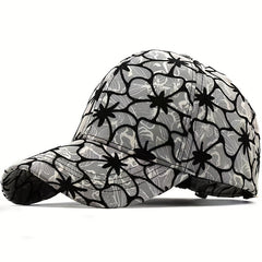 Flower Pattern Baseball Cap Lightweight Sun Hat Adjustable Dad Ha