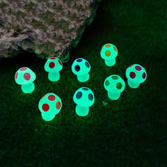 10pcs Luminous Mushroom Micro Landscape Ornament for DIY Outdoor Decor