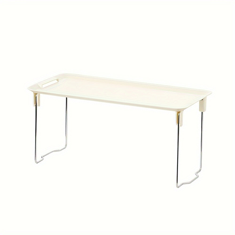 1pc Plastic Storage Rack Foldable Office Desktop Shelf