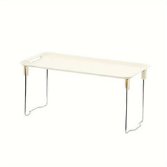1pc Plastic Storage Rack Foldable Office Desktop Shelf