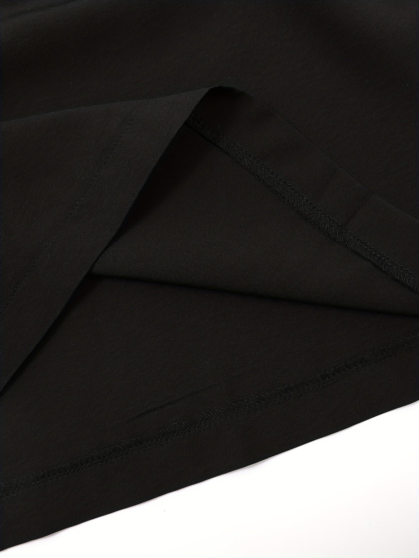  Solid High Rise Smock Wide Leg Trousers