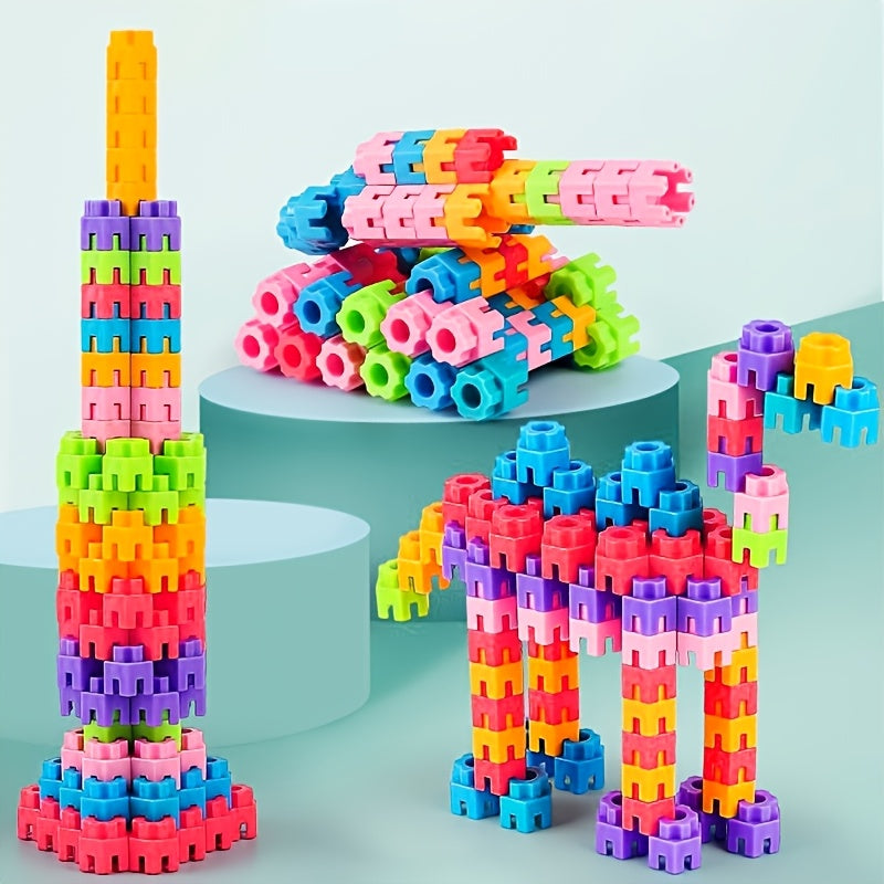 100-300pcs Hexagonal Building Blocks Educational Toys Shapes Logical Thinking