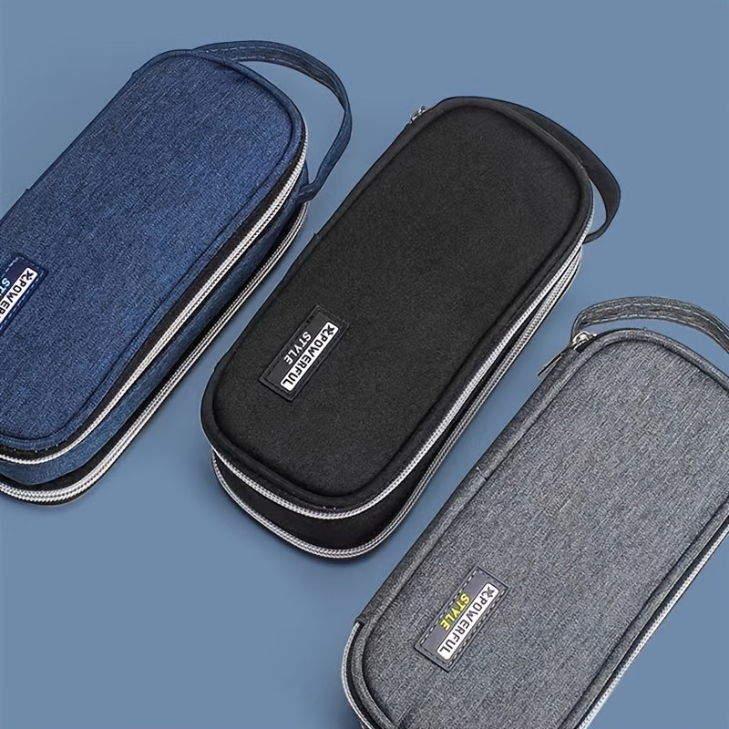 Large Pencil Case Stationery Bag Handheld Pencil Case Cosmetics Portable Gift