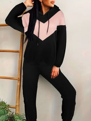  Colorblock Hoodie & Pants Set