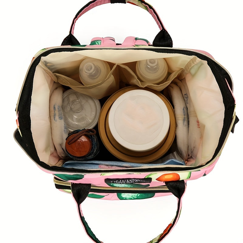 Large Capacity Tote Diaper Bag Mommy Backpack With Insulation Pockets
