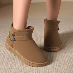 Women's Waterproof Snow Boots Faux Fur Lined Non-slip Platform Short Boots