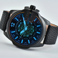 KUERST Mechanical Watch Hollow Pointer Glow Wrist Watch