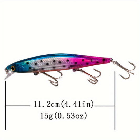 Slow Sinking Minnow Lure Bionic Jerkbait with Steel Bead