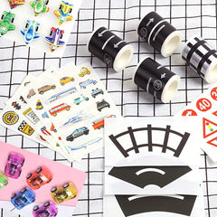 Railway Road and Paper Tape DIY Scrapbook Sticker Craft