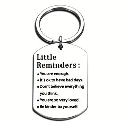 You Are Enough Keychain Mental Health Gift Daughter Mom Reminder Hug Self Love