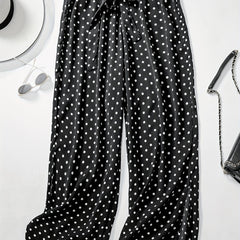  Polka Dot Wide Leg Pants