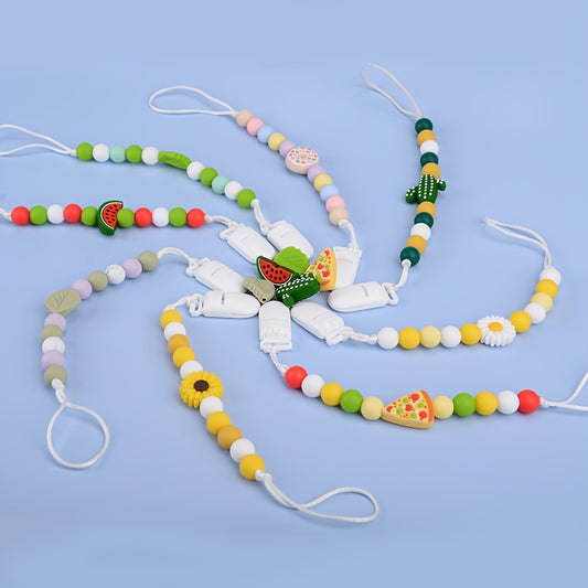 BPA Silicone Pacifier Chain Teether Beads Set