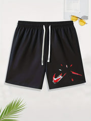 Men's Comfy Stretch Elastic Waist Drawstring Shorts for Summer