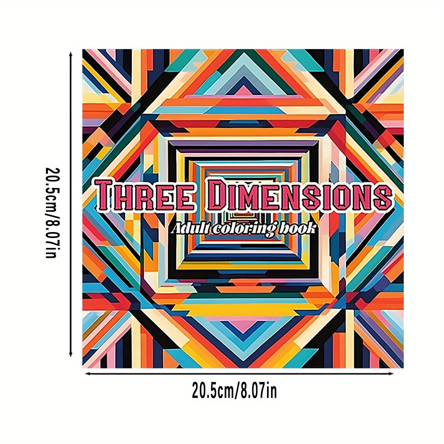 3D Geometry Coloring Book for Adults - Intricate Shapes and Patterns