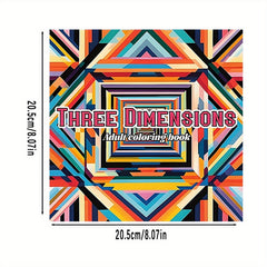 3D Geometry Coloring Book for Adults - Intricate Shapes and Patterns