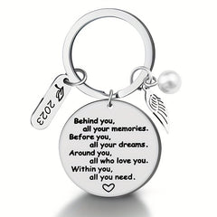 Graduation Keychain Senior Graduation For Her Him Stainless Steel