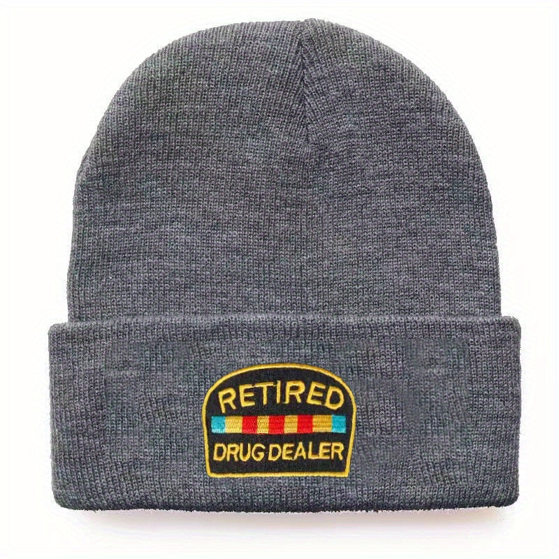 Embroidery Knitted Hat Warm Beanie