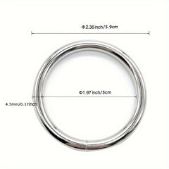 2" Tassel Hoop Plant Hook Welding Steel Silvery Tassel Ring 10pcs