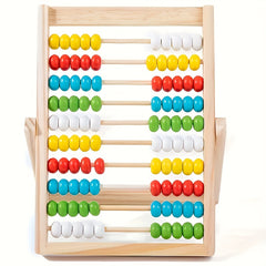 Wooden Abacus Counting Frame Toy Teaches Math Addition & Subtraction