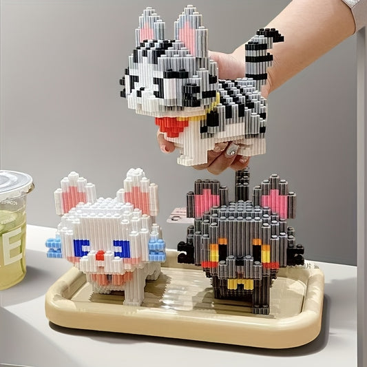3D Cat Building Kit Animal Model Toy Creative Plastic DIY