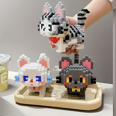 3D Cat Building Kit Animal Model Toy Creative Plastic DIY