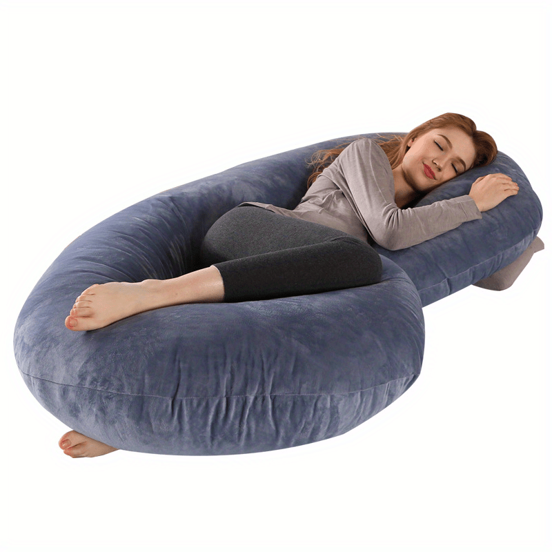 C Shaped Full Body Pillow Cooling Cover for Comfortable Pregnancy Sleep