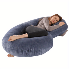 C Shaped Full Body Pillow Cooling Cover for Comfortable Pregnancy Sleep