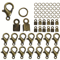 80Pcs Alloy Lobster Clasp Jump Rings Set for DIY Jewelry
