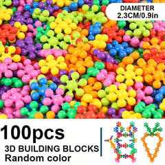 3D Snowflake Building Blocks Set Educational Toy for Gift Giving