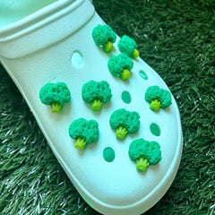 9pcs 3D Broccoli Shoe Charms Cute Crocs Accessories Decoration Boys Girls