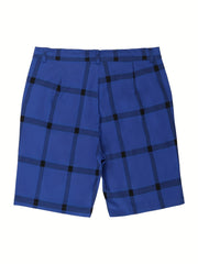 Men's Plaid Drawstring Slim Fit Summer Shorts