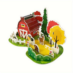 Small Farm 3D Model Puzzle DIY Toy Kids Christmas Birthday Fun Toy