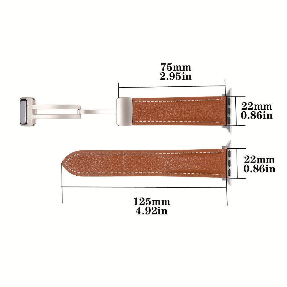Leather Watch Strap for Smart Watch Magnetic Buckle Sport Band