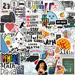 50 Funny Math Formula Stickers for Guitars Water Bottles & More