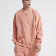 Men's Crew Neck Pullover Sweatshirt Casual Cotton Top Plus Size