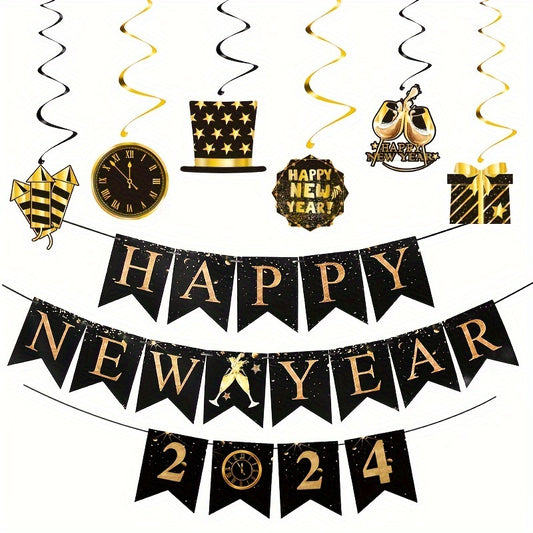 1pc Year Party Decoration Spiral Charm Happy Spiral Hanging Decoration