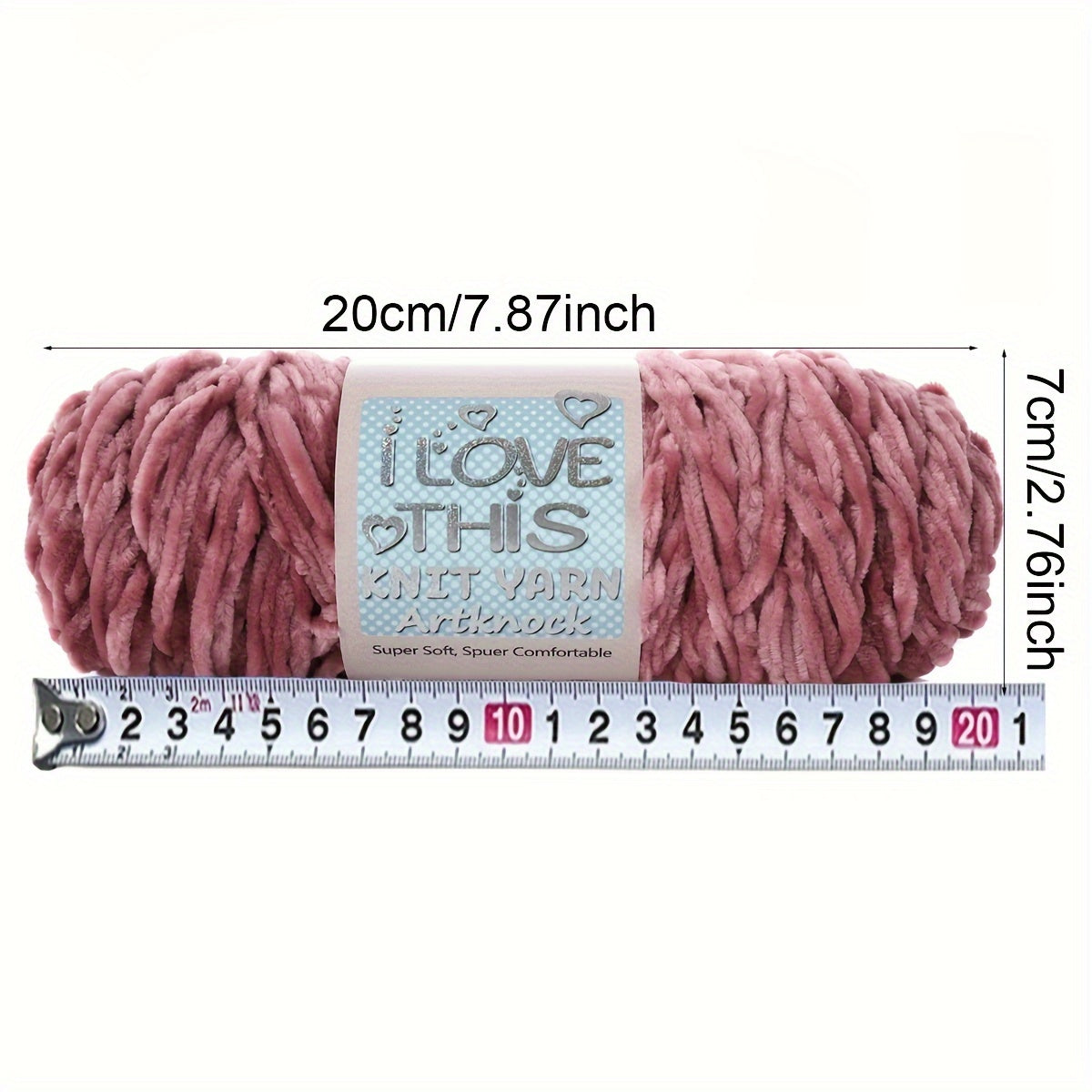 Chenille Yarn for Hand Knitting Crocheting Cardigan Scarf, Polyester Velvet Yarn