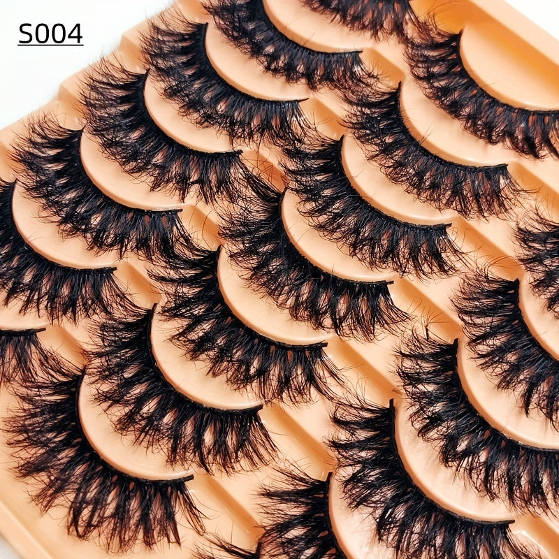 14 Pairs Faux Mink Lashes Thick Fluffy Dramatic Volume Reusable Makeup