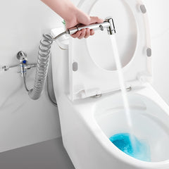 Stainless Steel Toilet Spray Gun Set - Bathroom Cleaning Accessories