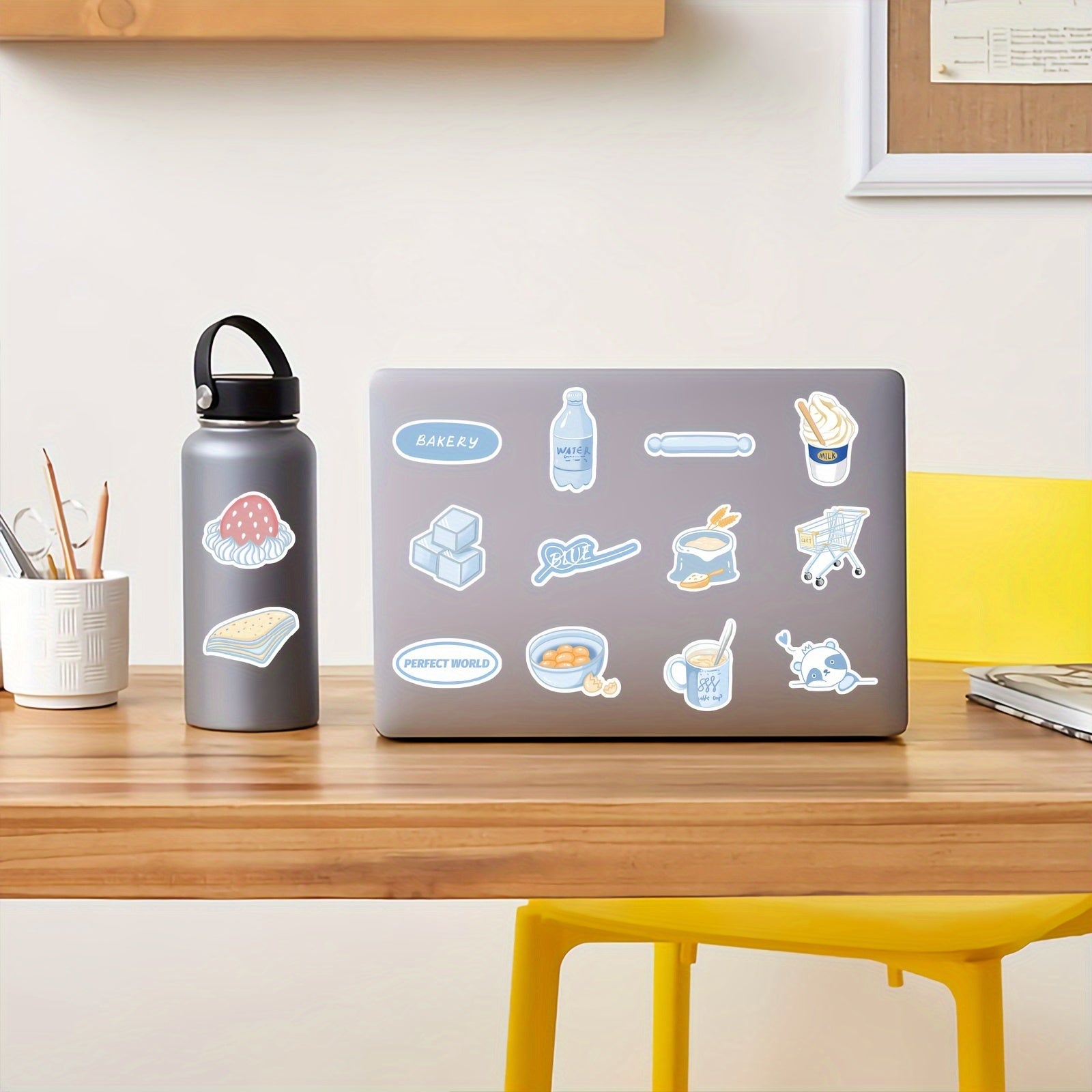61pcs Fresh Creative Series Stickers DIY Waterproof Stickers