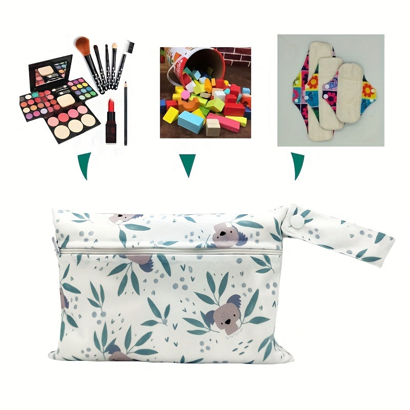 2pcs Koala Printed Waterproof Diaper Bags for Travel & Storage