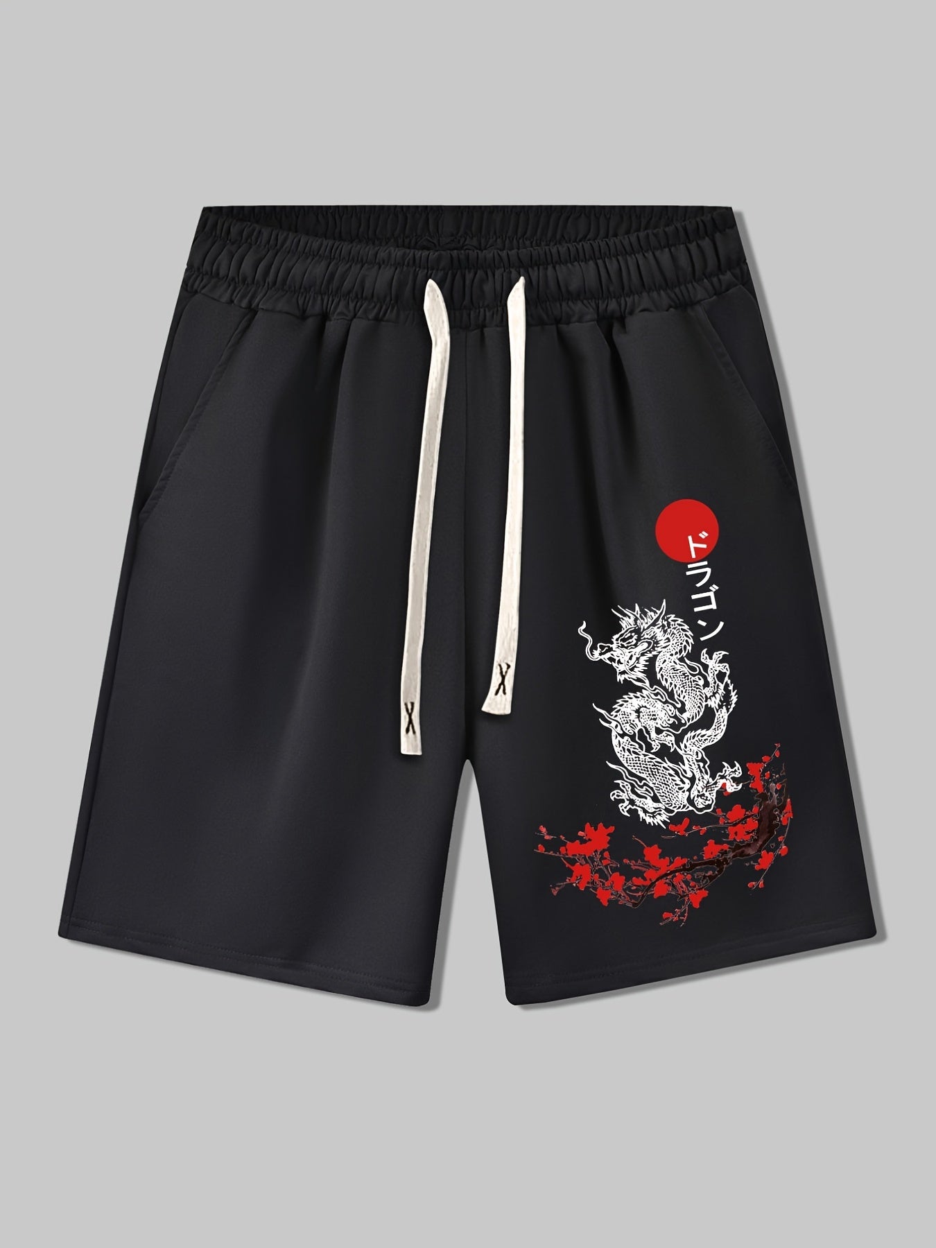 Multicolor Men's Sports Mid Length Pants with Drawstring