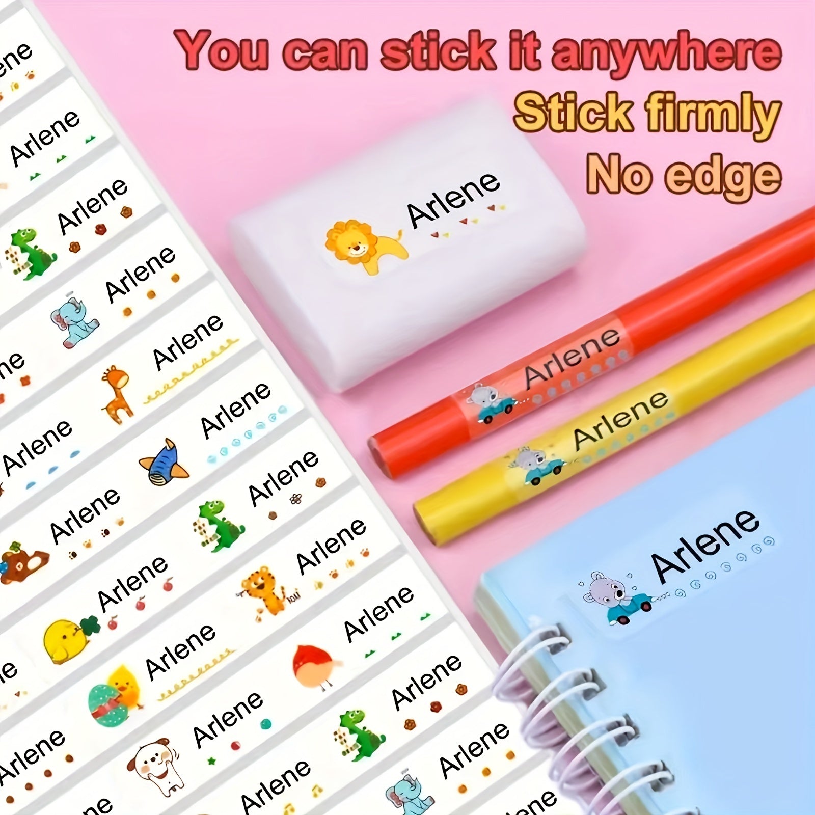 Personalized Waterproof Name Sticker for Kids School